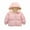Pink, variant on 1-6T Baby Girl Boy Winter Fleece Coats Toddler Warm Puffer Jackets Kids Down Alternative Outerwear Hooded Zipper Windproof Down Coa