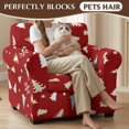 thumbnail image 4 of Bulopur Christmas Tree Snowflake 2Pcs Chair Covers Flexible Stretch Holiday Protector Removable Cushion Covers Anti-Slip Elastic Edge for Apartment Living Room Bedroom Decor, 4 of 8