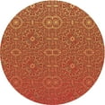 thumbnail image 1 of Ahgly Company Indoor Square Patterned Carrot Orange Area Rugs, 3' Square, 1 of 6