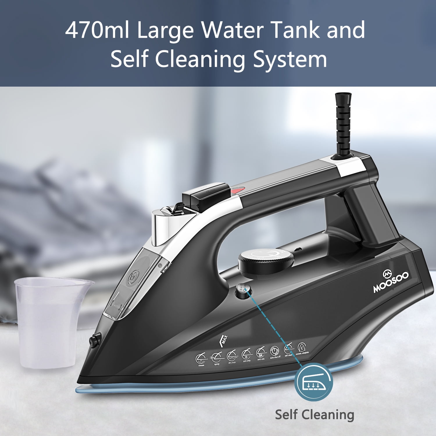 WarmthandFish Professional Micro Steam Iron For Clothes, Travel