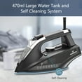 thumbnail image 4 of Moosoo Steam iron, 1800W iron for Clothes with Rapid Heating Ceramic Coated Soleplate, Self-Cleaning, Auto-Off, 4 of 8