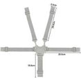 thumbnail image 2 of Arnés universal para trona, correa ajustable para silla infantil con hebilla POM, fijación de seguridad de 5 puntos para comodidad de bebé, cochecito y silla de paseo (gris), 2 of 5