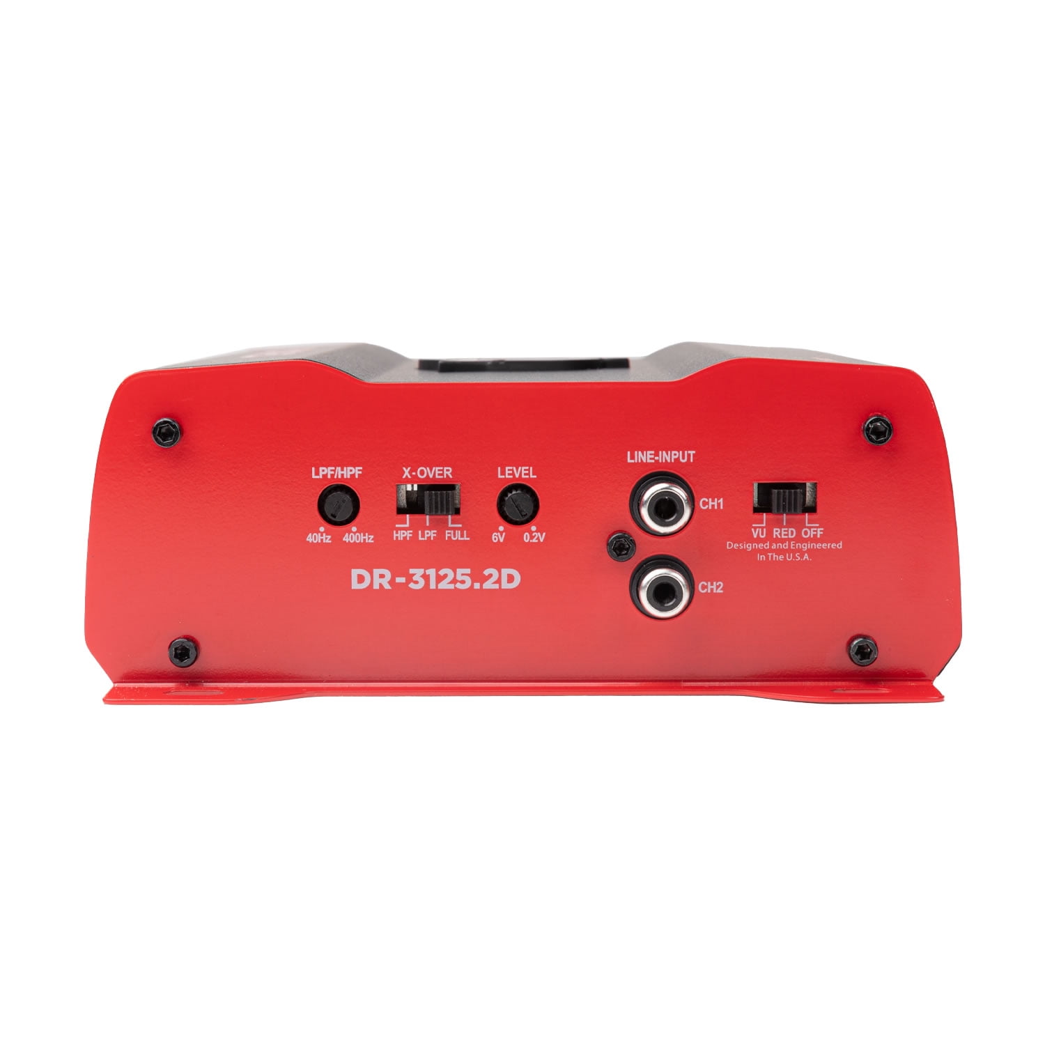 Crunch 3125W 2 Channel Subwoofer Car Audio Amplifier with Adjustable Crossovers, Bass Knob
