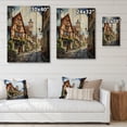thumbnail image 4 of Designart "Street in Rothenburg, Germany II" Cityscapes Print on Natural Pine Wood, 4 of 5