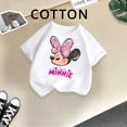 thumbnail image 2 of Ropa infantil de Disney Mickey, camiseta de algodón de moda de verano para niñas, camiseta divertida de dibujos animados para niños y niñas, camiseta de manga corta, 2 of 5