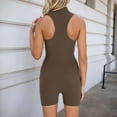 thumbnail image 3 of Combinaison pour Femmes, Combishort Stylée, Courte, Sans Manches, à Fermeture Éclair, Ajustée, Tenue d'Été pour Femmes, 3 of 5