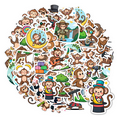 thumbnail image 1 of Cartoon Monkey Stickers Animal Fun Children Stickers for Phone Luggage Laptop, 1 of 5