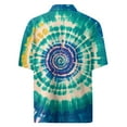 thumbnail image 4 of Yiaimeir Men's Fashion Loose Tie-Dye Printed Short Sleeve Beach Shirt，Size S-2XL, 4 of 5