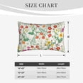 thumbnail image 4 of Daiia Spring floral Pattern Bedding Waterproof Pillow Protector Zippered Queen – Bed Bug Proof Pillow Encasement-16"x24", 4 of 6