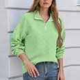 thumbnail image 6 of Lmnyox Half Zip Collared Pullover for Women Business Casual Long Sleeve Sweatshirts Fashion Athletic Shirts, 6 of 7