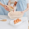 thumbnail image 6 of 2 Pcs Bread Proofing Basket Cloth Liner Baking Dough Basket Cover Natural Rattan Proofing Cloth for Bakery Home Baking, oval about 10 × 6 inch, 6 of 7