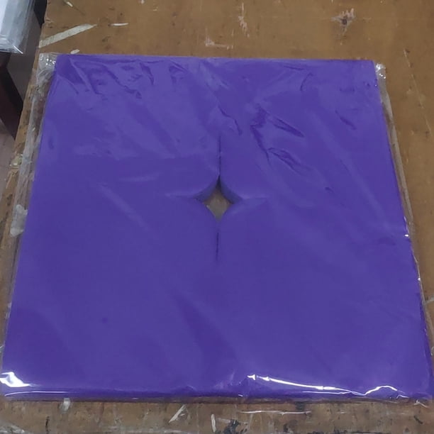 Toalla desechable con orificio para la cabecera, almohada, pañuelo para la cabeza, almohadilla para la cabeza, pañuelo para la cama con orificio cruzado, toalla cuadrada con orificio redondo blanco,
