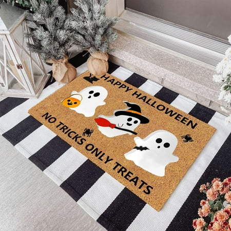 

Ghost Face Rug Halloween Decorations Ghost Shower Mat Non Slip Floor Carpet Mat Spooky Goth Doormat Funny Gothic Bathroom Decor in Front of The Shower Room Bathtub Kitchen Sink