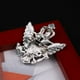 thumbnail image 5 of Broche de águila de cristal con forma de botón para camisa, accesorio para traje, para hombre y mujer Plata + Azul, 5 of 8