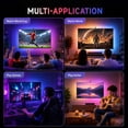 thumbnail image 5 of UDH LED Lights for TV with Screen Sync 3 way Sensor, 14.76Ft Cuttable Rgb SLED Strip for 55-65 inch TVs and PC Monitors, App Control,Color Changing Ambient Light for Gaming,Music,Movies, 5 of 11