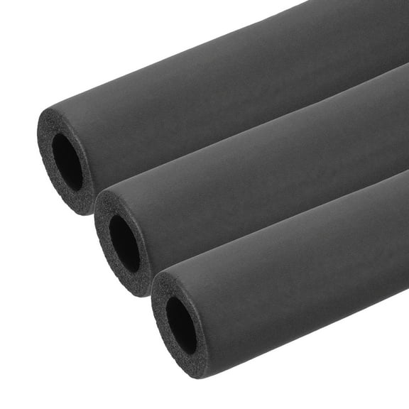 Uxcell Pipe Insulation Foam Tube Pipe Cover Wrap Roll Bar Tubing for Handle Grip HVAC Air Conditioner Unit 3/4" (19mm) ID x 3Ft x 0.35"