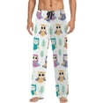 thumbnail image 2 of FREEAMG Owl Cotton Pajama Pant for Men, Super Soft Lightweight Lounge Pajama Bottoms Drawstring Sleepwear Pant with 2 Pockets, 2 of 7