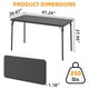 thumbnail image 5 of QinaQin Mesa plegable de 4 pies para interior y exterior con patas metálicas seguras y cubierta acolchada tipo PU, ideal para picnic, fiestas o camping, 5 of 8