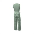 thumbnail image 6 of Heisall Two Piece Matching Sets for Women Solid Sleeveless Slim Vest and High Waisted Pants Casual All Season Outfits, 6 of 7