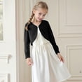 thumbnail image 6 of XXWXYD Girls Long Sleeve Cardigan Little Girls Cute Dressy Cardigan Tops Kids Cropped Bolero Shrugs Cover Up Fall Outfits, 6 of 6