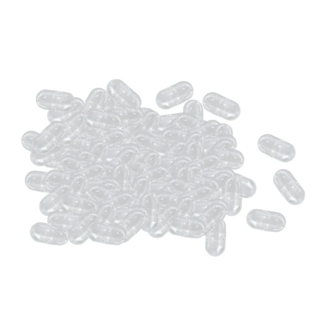 Juego de 100 Cápsulas transparentes vacías de plástico Sunnimix