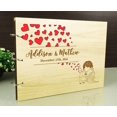 thumbnail image 2 of Rustic Wedding Couple Name Engraved Guest Book Personalized Wood Wooden Scrapbook, 2 of 6