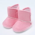 thumbnail image 2 of 0-18M Baby Boys Girls Cozy Snow Boots Non Slip Soft Sole Toddler First Walker Winter Warm Crib Shoes, 2 of 8