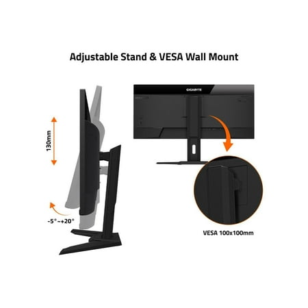 GIGABYTE M34WQ 34" LED WQHD FreeSync Premium IPS Gaming Monitor with HDR (HDMI, DisplayPort, USB) - Black