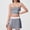 Set-75Gray, variant on LEWKW Outfits for Women 2 Piece Skirt Sets Spaghetti Strap Crop Top & Mini Slit Skirt Contrast Binding Clubwear Party Night Out Matching Suits