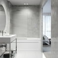 thumbnail image 5 of VIGO Zenith 34 in. W x 62 in. H Frameless Fixed Tub Screen Door in Stainless Steel with 3/8 in. (10mm) Fluted Glass, 5 of 10