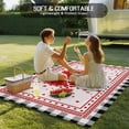 thumbnail image 4 of Valentine's Day Outdoor Rug for Patio/Deck/Porch, Non-Slip Large Area Rug 5 x 7 Ft, Red Love Heart Checkered Romantic Modern Art Indoor Outdoor Rugs Washable Area Rugs, Camping Rug Carpet Runner, 4 of 8