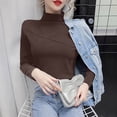 thumbnail image 6 of Women's Fleece Thermal Mock Neck Long Sleeve Warm Underwear Shirt/Top Soft Stretchy Fitted Base Layer Shirt, 6 of 7