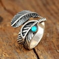 thumbnail image 3 of Anillos ajustables Jumpingount, vintage, modernos, únicos, anillos de plumas de aleación, fáciles de ajustar, 3 of 6
