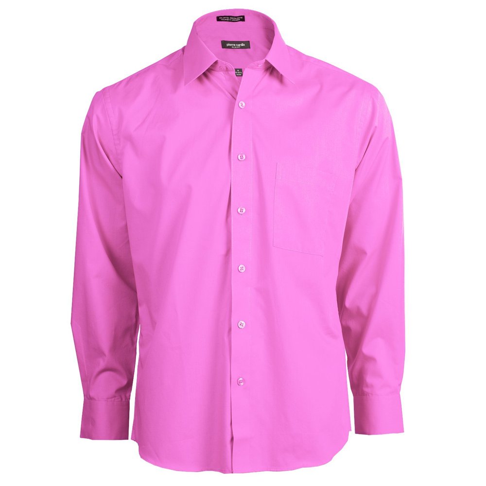 Pierre Cardin Pierre Cardin Mens Slim Fit Shirt (Raspberry, 1515.5