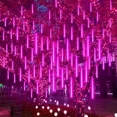 thumbnail image 3 of Cadena de luces LED de lluvia de meteoritos, 8/16/24/32 tubos, 30/50 cm, para decoración de exteriores, Navidad, bodas, árboles, fiestas, 220 V/110 V, 3 of 5