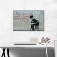 thumbnail image 2 of ARTCANVAS One Original Thought Worth a Thousand Quotings Canvas Art Print by Banksy - Size: 26" x 18" (0.75" Deep), 2 of 9