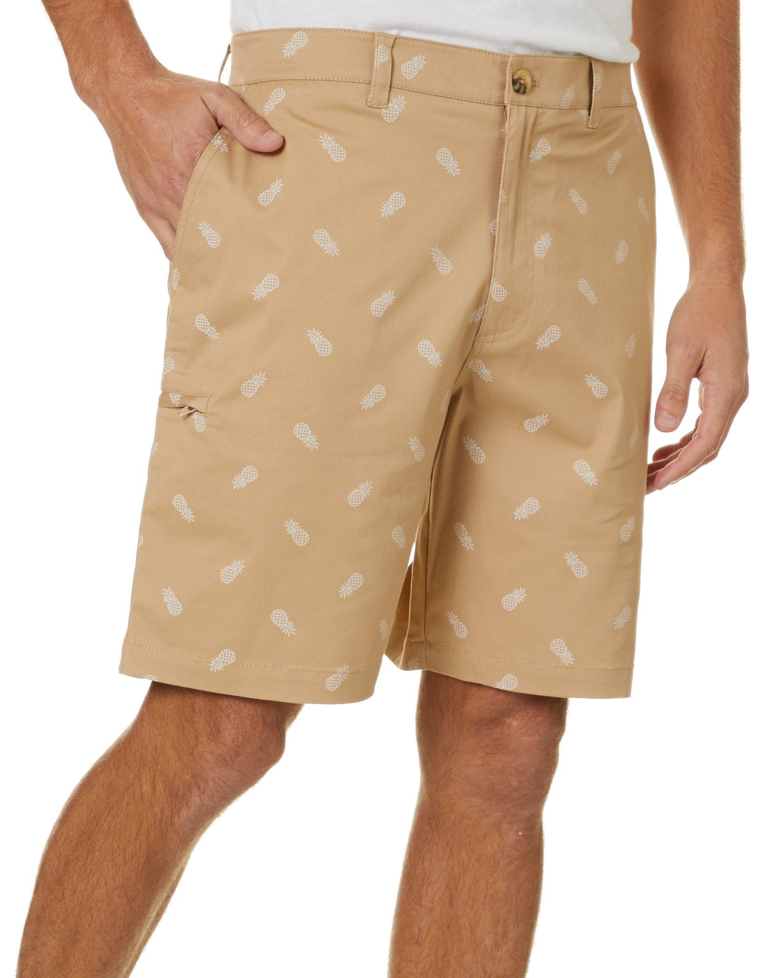 Boca Classics Boca Classics Mens Pineapple Print Cell Pocket Shorts