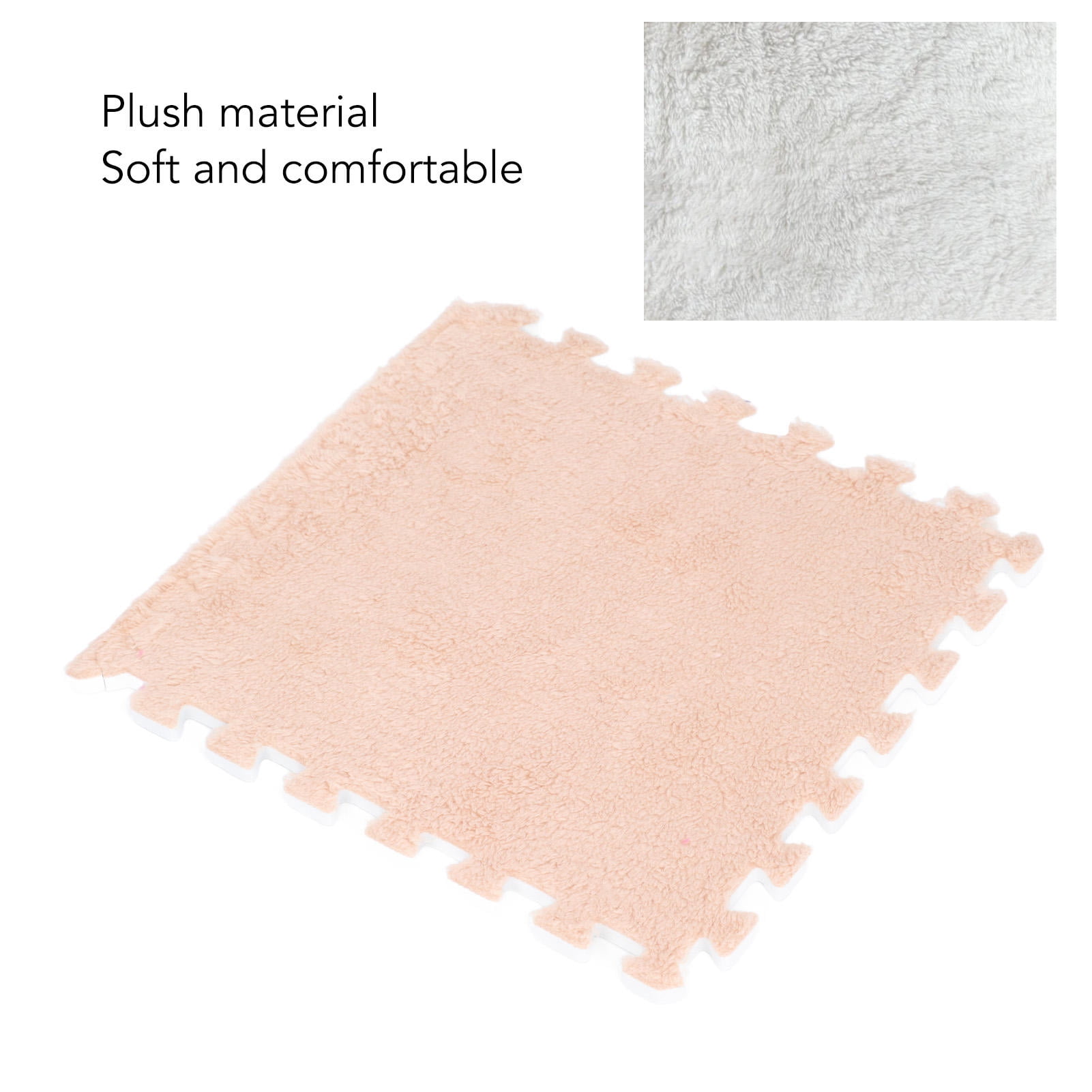 LAZIOEGR 10‑Piece Plush Interlocking Foam Floor Mat, Anti‑Slip, Cut‑Ready, Camel‑Color, Ideal for Bedrooms, Nurseries & Play Areas