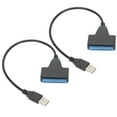 thumbnail image 2 of Cable SATA US Tofor, 2 uds., carcasa larga portátil USB 2,0 US para Cable de interfaz SATA para Cable SATA, acabado de lujo, 2 of 9