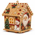 thumbnail image 2 of 3D Christmas House Diamond Painting Kits for Adults, Premium Pearl Art Craft with LED Wooden Holiday House Ornament, Handmade Christmas Decoration Kit and Creative Gift, 2 of 6