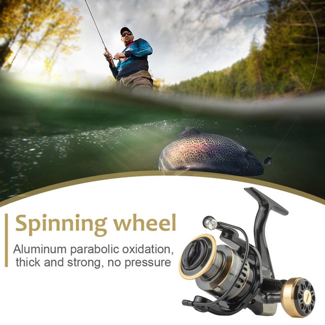 All-Metal Spinning Carrete de pesca Carrete de carrete fijo Aparejos de pesca (HE-7000) Ndcxsfigh Nuevos Originales