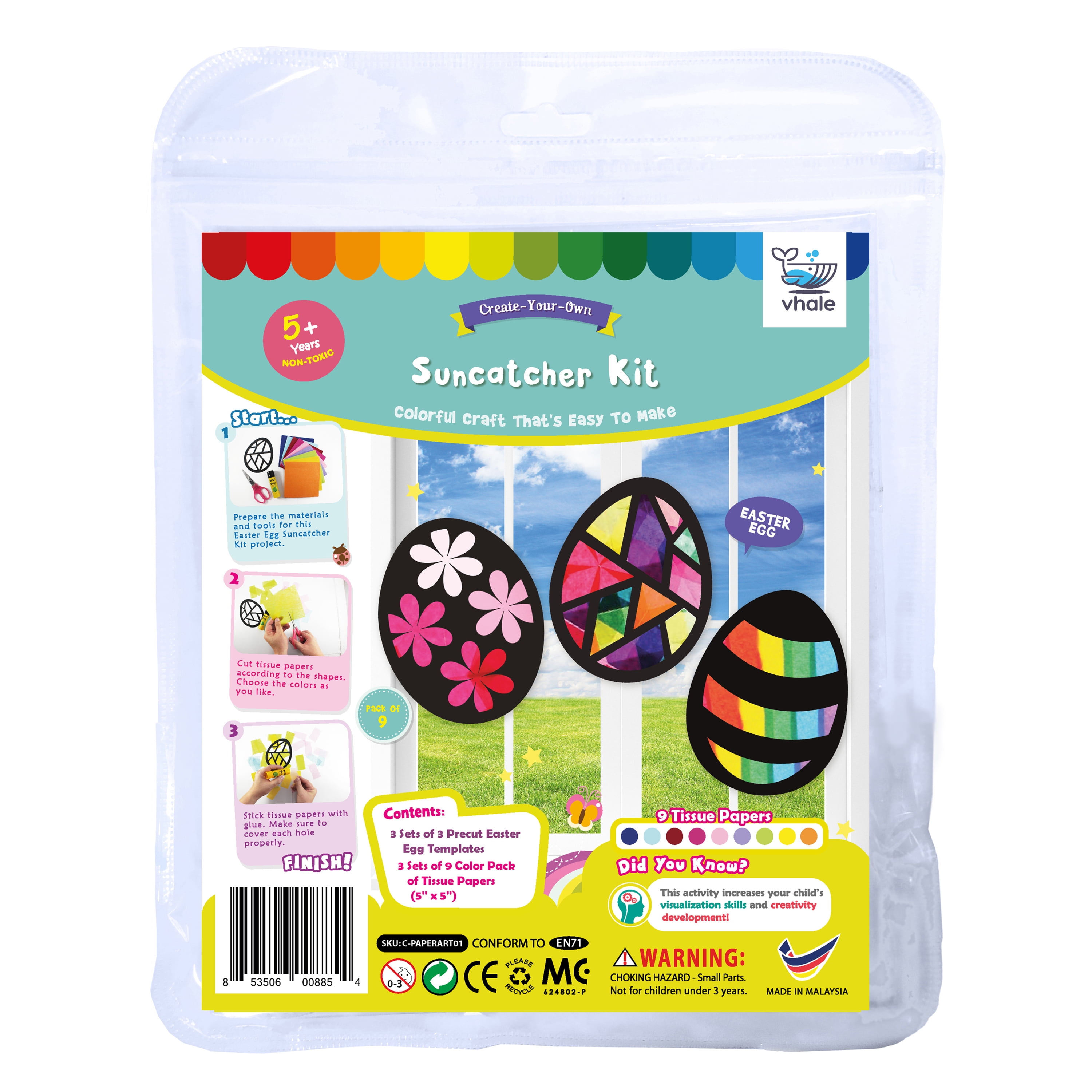 Easter Eggs Suncatcher Kit, Set Of 2, Spring Crafts, Kids Craft Kit,  Stained Glass Suncatcher, Gifts For - Yahoo Shopping