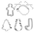 thumbnail image 4 of 5Pcs Adorable Christmas Molds Baking Moulds Stainless Steel Cookie Moulds, 4 of 8