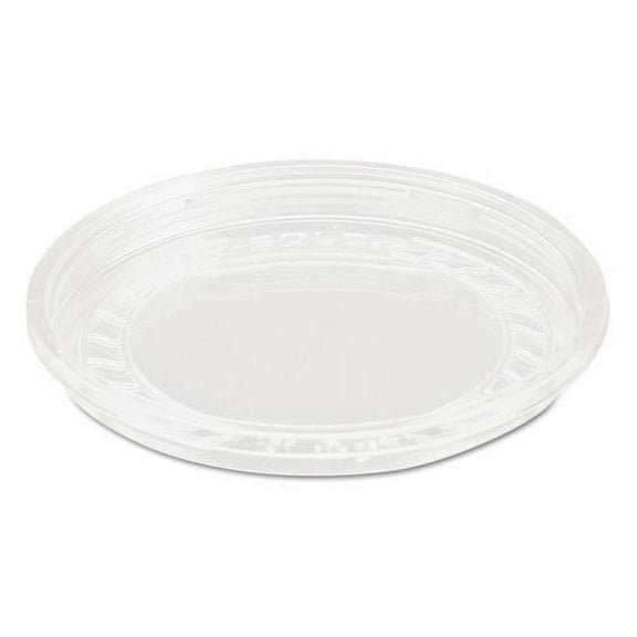 SOLO LG8R-0090 Bare Eco-Forward ProPlanet Seal RPET Plastic Deli Container Recessed Lids Fits 8 oz. Volume Capacity - Clear (50/Pack, 10 Packs/Carton)