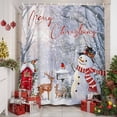 thumbnail image 6 of Merry Christmas Shower Curtain, 72" x 72", Xmas Tree Snowman Elk Winter Bird Waterproof Bathroom Curtain Washable Shower Curtain Set with 12 Hooks, 6 of 6