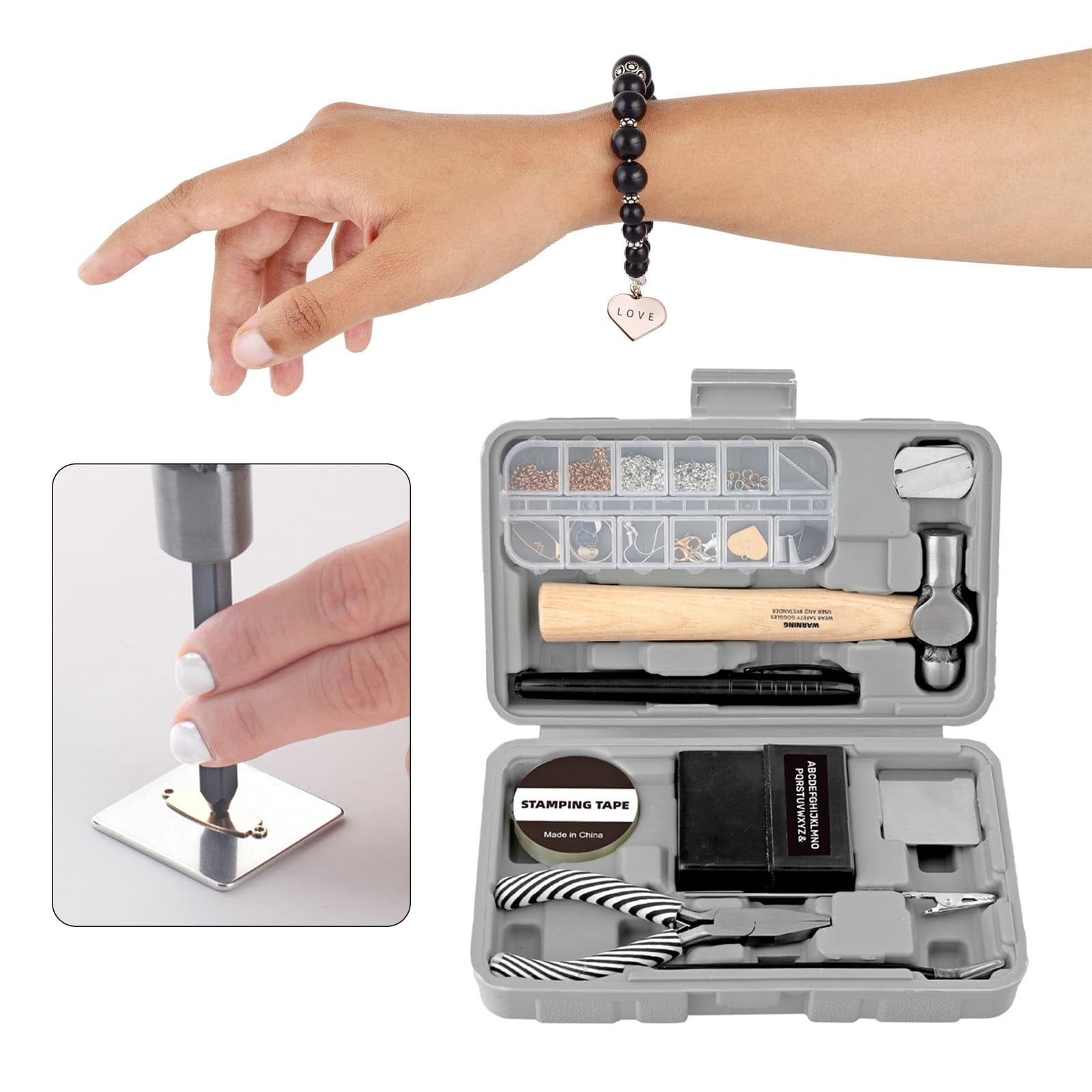 Adult Jewelry Making Kits. Include supplies like tools, wires, and findings.