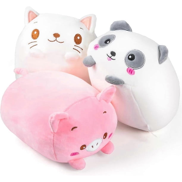 26-27 SBSG Plush Toys Set Soft Stuffed Animal Plush Pillow Cute Cat Plushie Cuddly Plush Toys Hugging Pillow Decoration Gift for Girls Boys Girlfriend