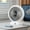 Black, variant on HOARBOEG Compact Colorful Table Fan Portable USB Rechargeable Mini Desk Fan 4000mAh Battery, 3-Speed Quiet Operation & Colorful LED Lights for Home, Office, Travel, Camping, Hostel