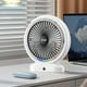 thumbnail image 1 of Campana Para Cocina Three-Speed Mini Desktop Fan Rechargeable Battery Powered Fan With Colorful LED Lights Portable USB Fan Quiet Suitable For Home Office Travel Camping Fan, 1 of 7