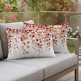 thumbnail image 3 of Outdoor Pillow Covers 20x12 Set of 2, Orange Eucalyptus Waterproof Patio Throw Pillow Covers for Couch Sofa Chair, Botanical Leaves Branch Spring Summer Decorative Pillowcases for Throw Pillows, 3 of 9
